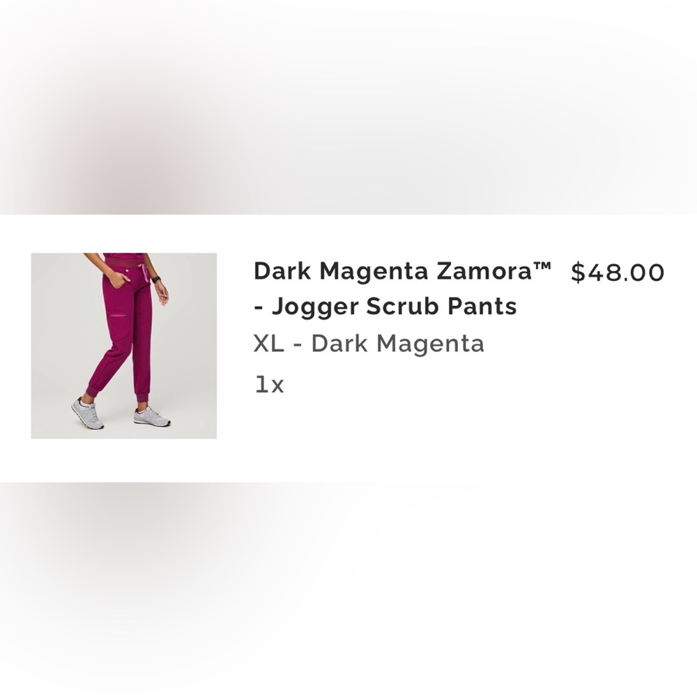 XL Magenta FIGS joggers